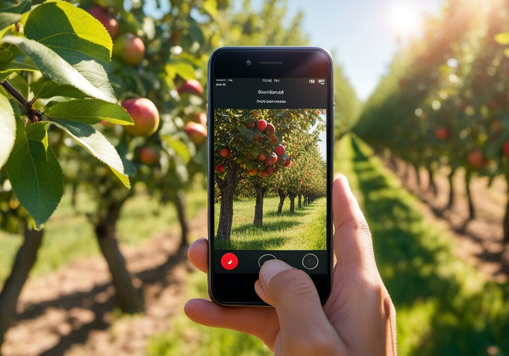 Mobile scouting app interface with GPS-tagged observation
