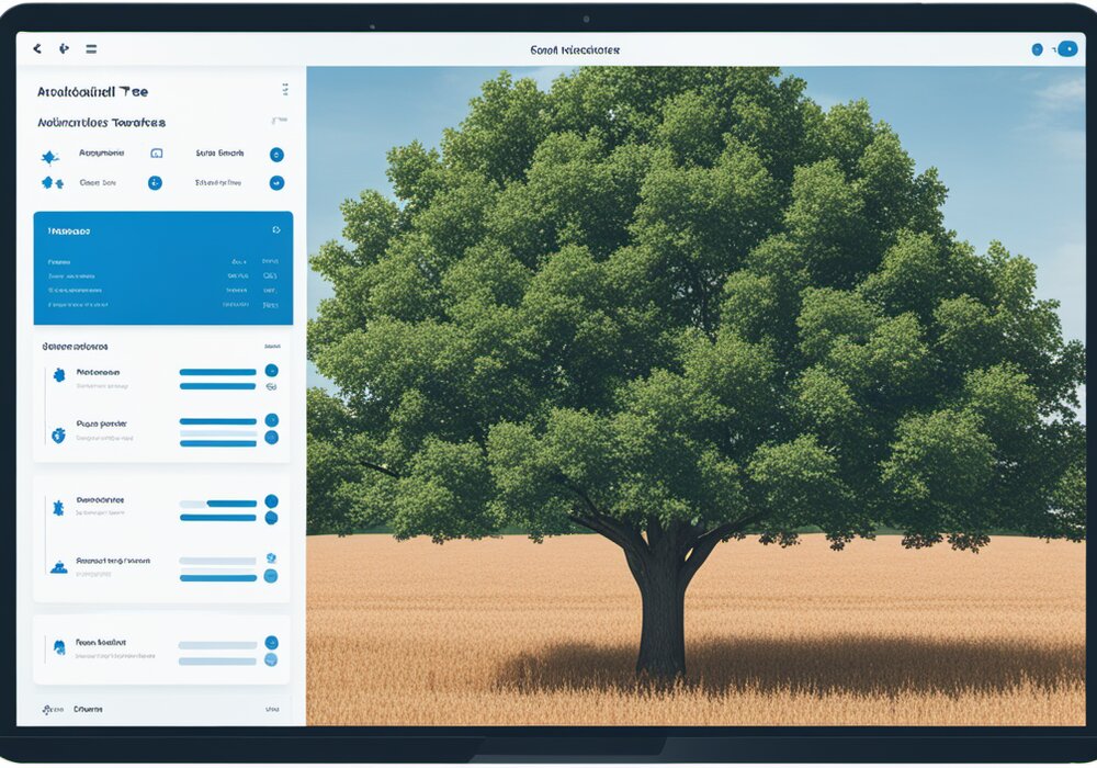 Tree record interface showing complete history timeline
